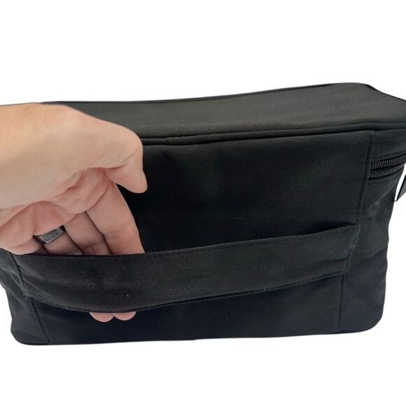 NWOT Victoria's Secret Black Toiletry Bag with Gold Logo - Picture 4 of 13